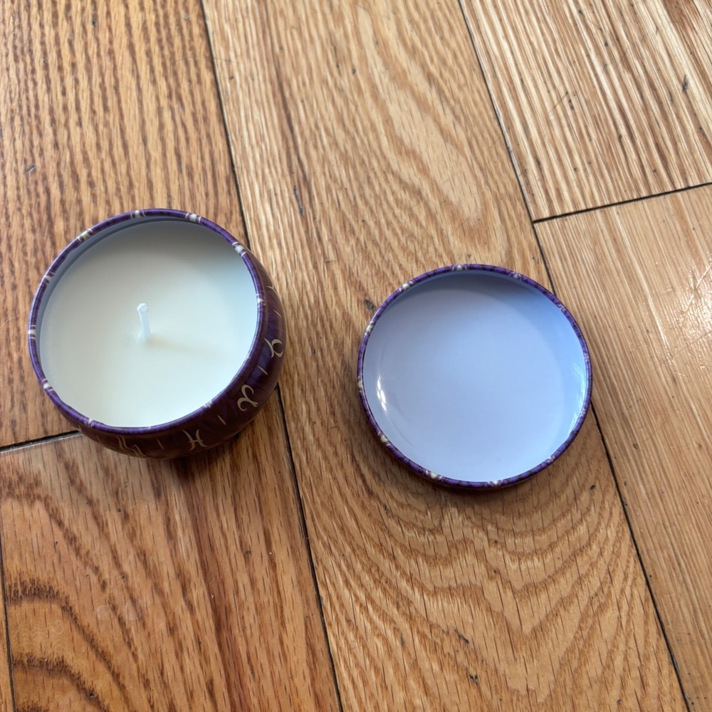 Purple Scented Zodiac Candle